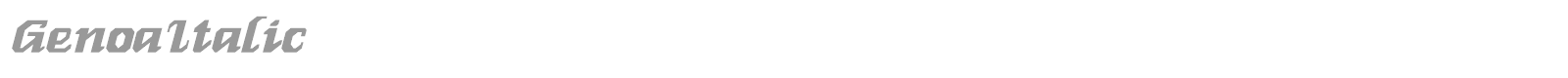 GenoaItalic font preview