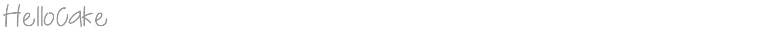 Hello Cake font preview