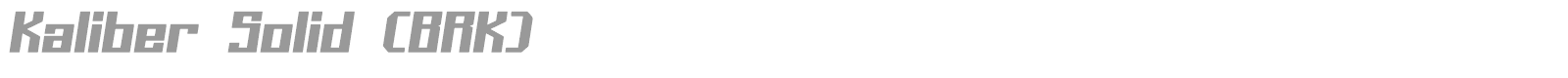 Kaliber Solid (BRK) font preview