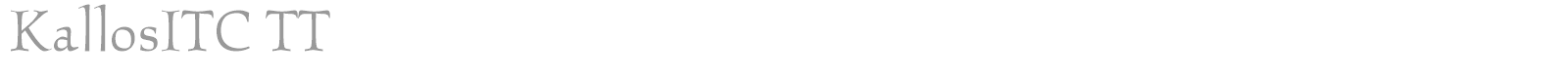 KallosITC TT font preview
