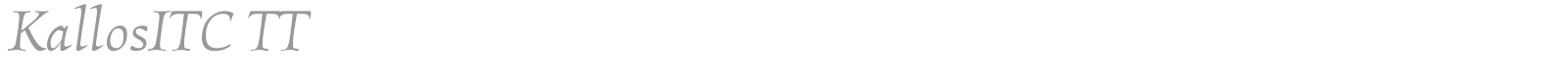 KallosITC TT font preview
