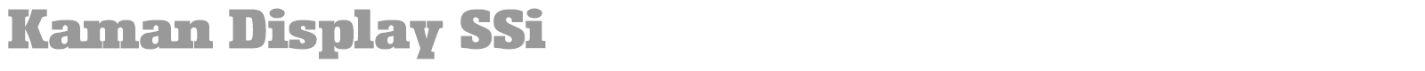 Kaman Display SSi font preview