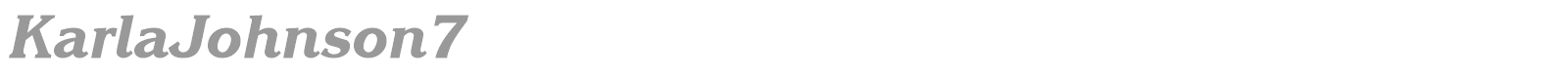 KarlaJohnson7 font preview