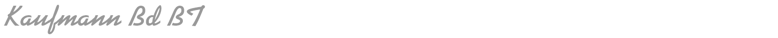 Kaufmann Bd BT font preview