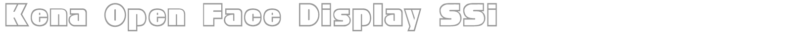 Kena Open Face Display SSi font preview