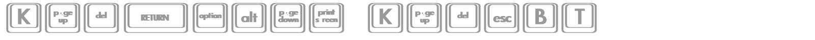 Keyboard KeysBT font preview