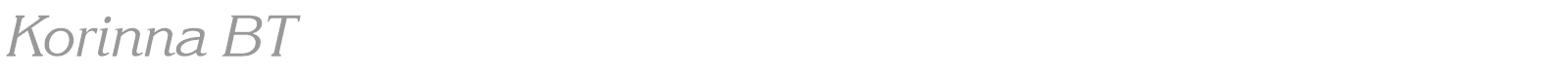 Korinna BT font preview