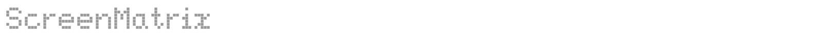 Screen Matrix font preview