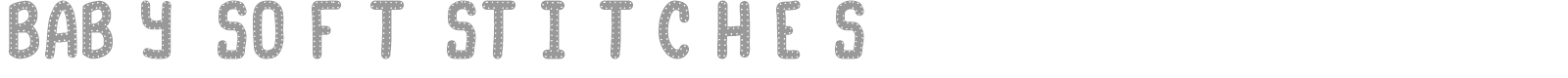 Baby Soft Stitches font preview