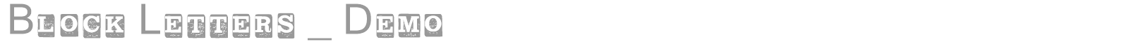 Block Letters font preview