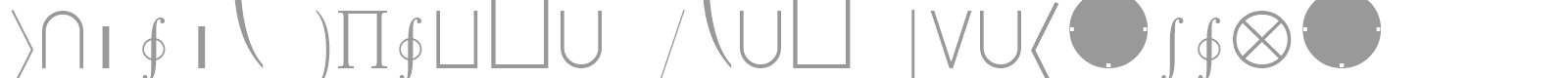 Lucida Bright Math Extension font preview