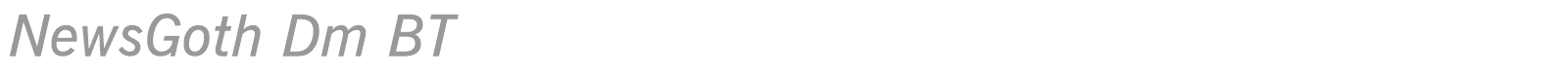 NewsGoth Dm BT font preview