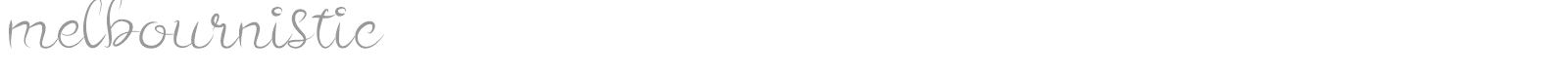 Melbournistic font preview
