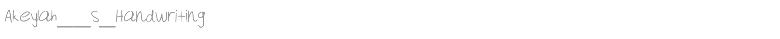 Akeylah's Handwriting font preview