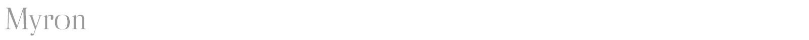 Myron font preview