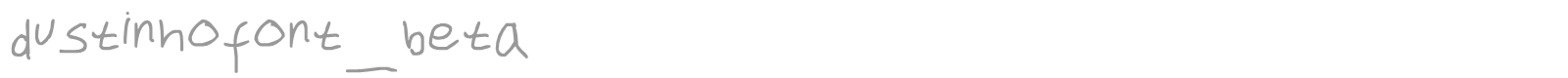 Dustinhofont font preview