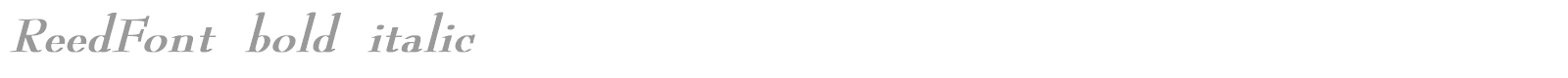 Font ReedFont bold italic