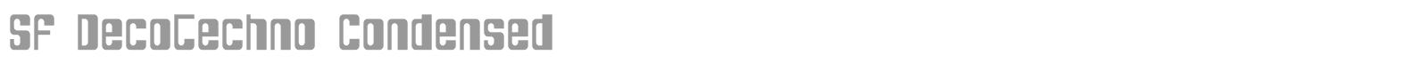 SF DecoTechno Condensed font preview