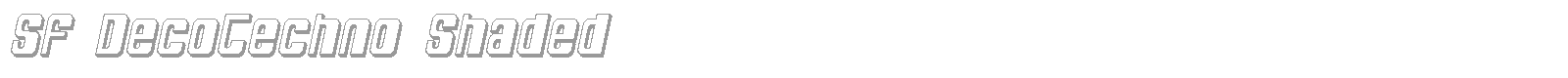SF DecoTechno Shaded font preview