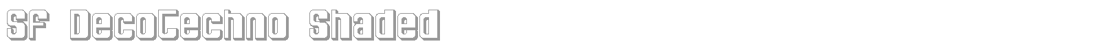 SF DecoTechno Shaded font preview