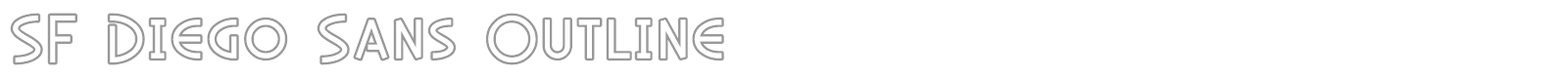 SF Diego Sans Outline font preview