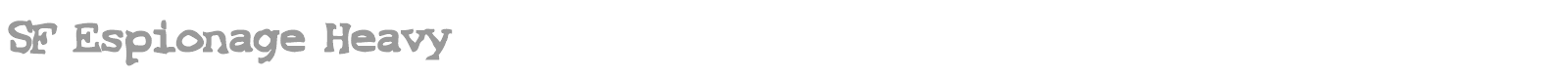 SF Espionage Heavy font preview