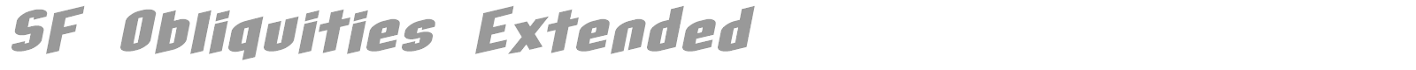 SF Obliquities Extended font preview