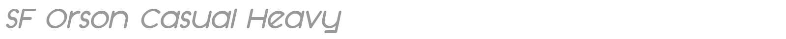SF Orson Casual Heavy font preview