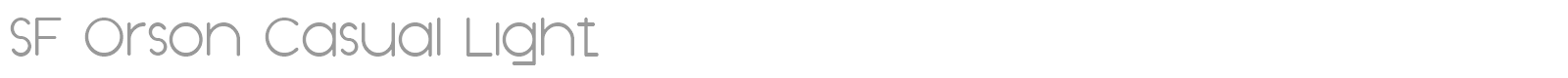 SF Orson Casual Light font preview