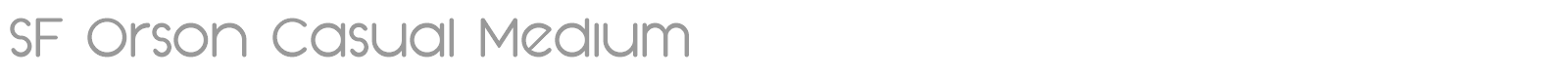 SF Orson Casual Medium font preview