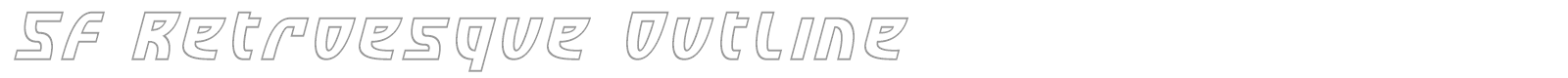 SF Retroesque Outline font preview