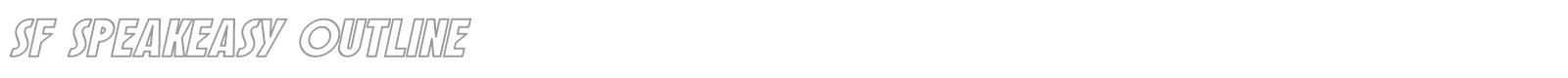 SF Speakeasy Outline font preview