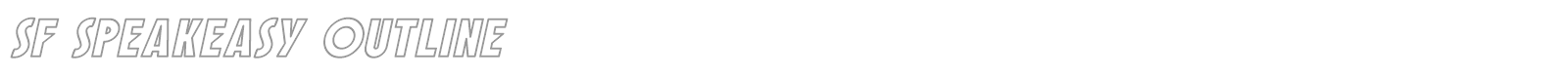 SF Speakeasy Outline font preview