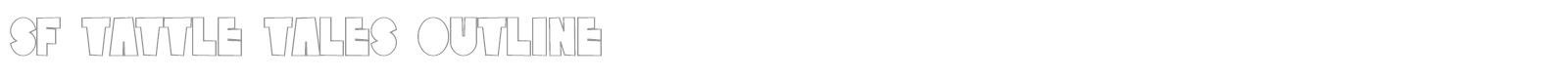 SF Tattle Tales Outline font preview