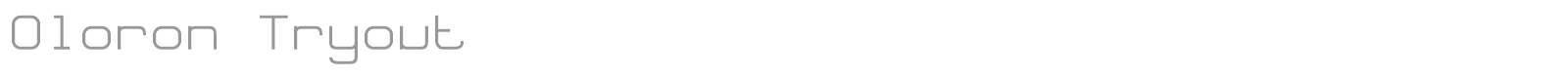 Oloron font preview