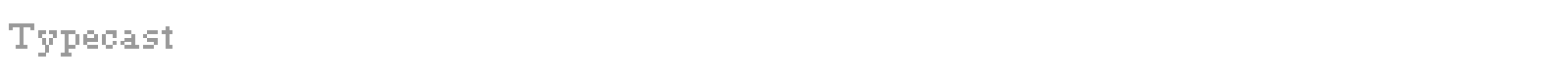 Typecast font preview