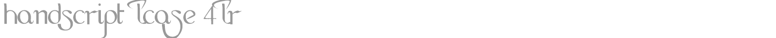 HandScript LCase 4LR font preview