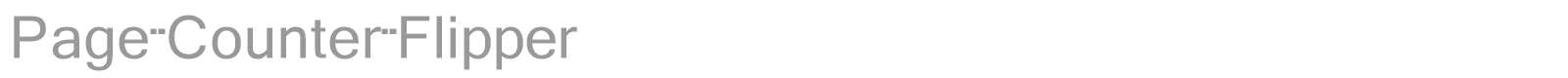 Page Counter Flipper font preview