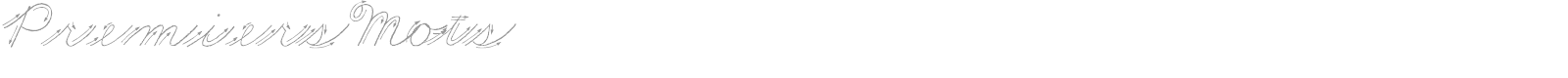 Premiers Mots Script font preview