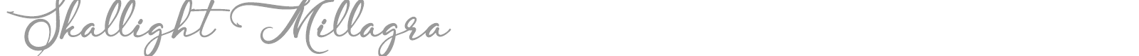 Skallight Millagra font preview