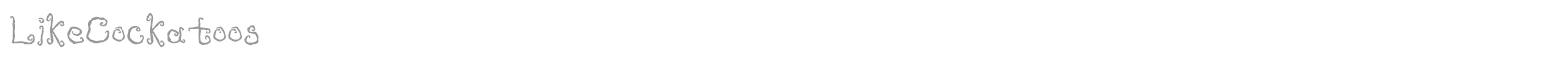 Like Cockatoos font preview