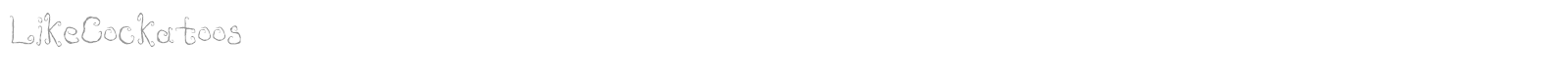 Like Cockatoos font preview