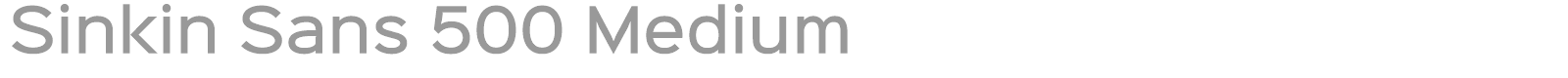 Sinkin Sans 500 Medium font preview