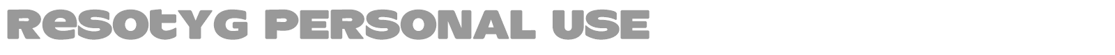 ResotYg font preview
