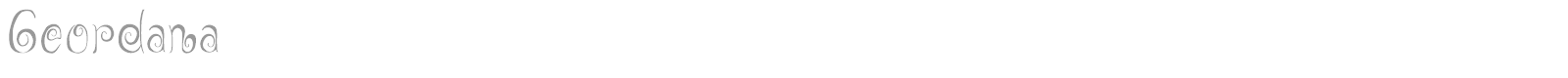 Geordana font preview