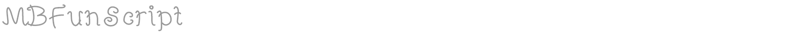MB Fun Script font preview