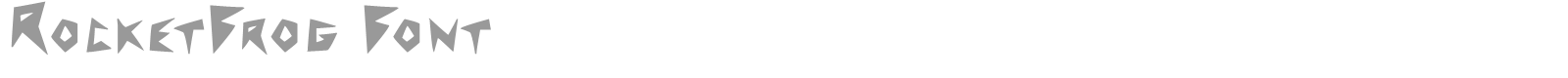 RocketFrog font preview