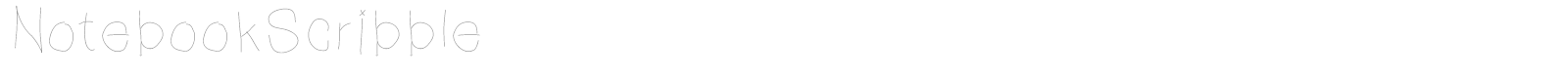 Note Book Scribble font preview