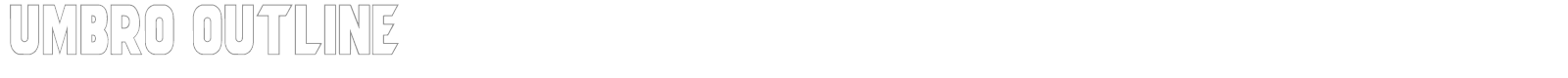 Umbro font preview