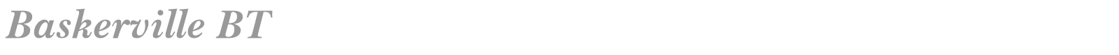 Baskerville font preview